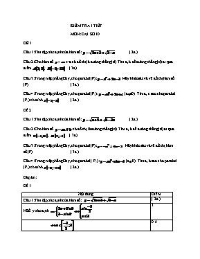 Kiểm tra giữa học kì 1 Đại số 10 - Đề 2